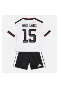 Saksa Nico Schlotterbeck #15 Jalkapallovaatteet Lasten Kotipeliasu MM-kisat 2026 Lyhythihainen (+ Lyhyet housut)